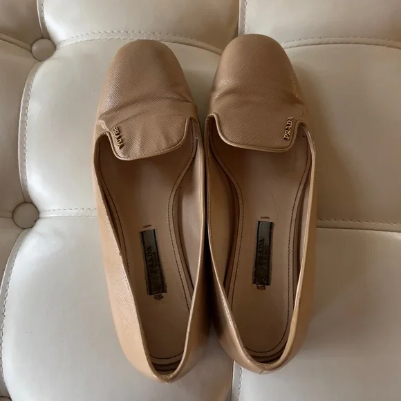 Nude Prada Loafers